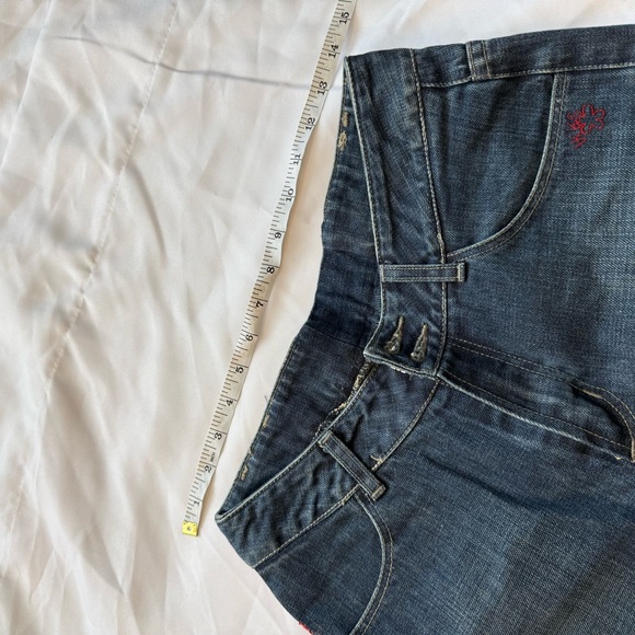 Dark Blue Flared Jeans - Picture 3 of 11